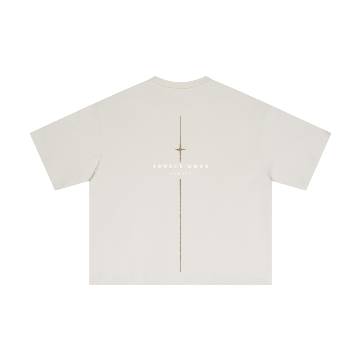 Mehr Liebe Boxy T-Shirt in Graubeige – zweite Ansicht, Source Mode