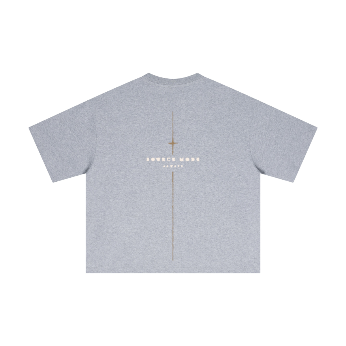 Mehr Liebe Boxy T-Shirt in Grau meliert – zweite Ansicht, Source Mode