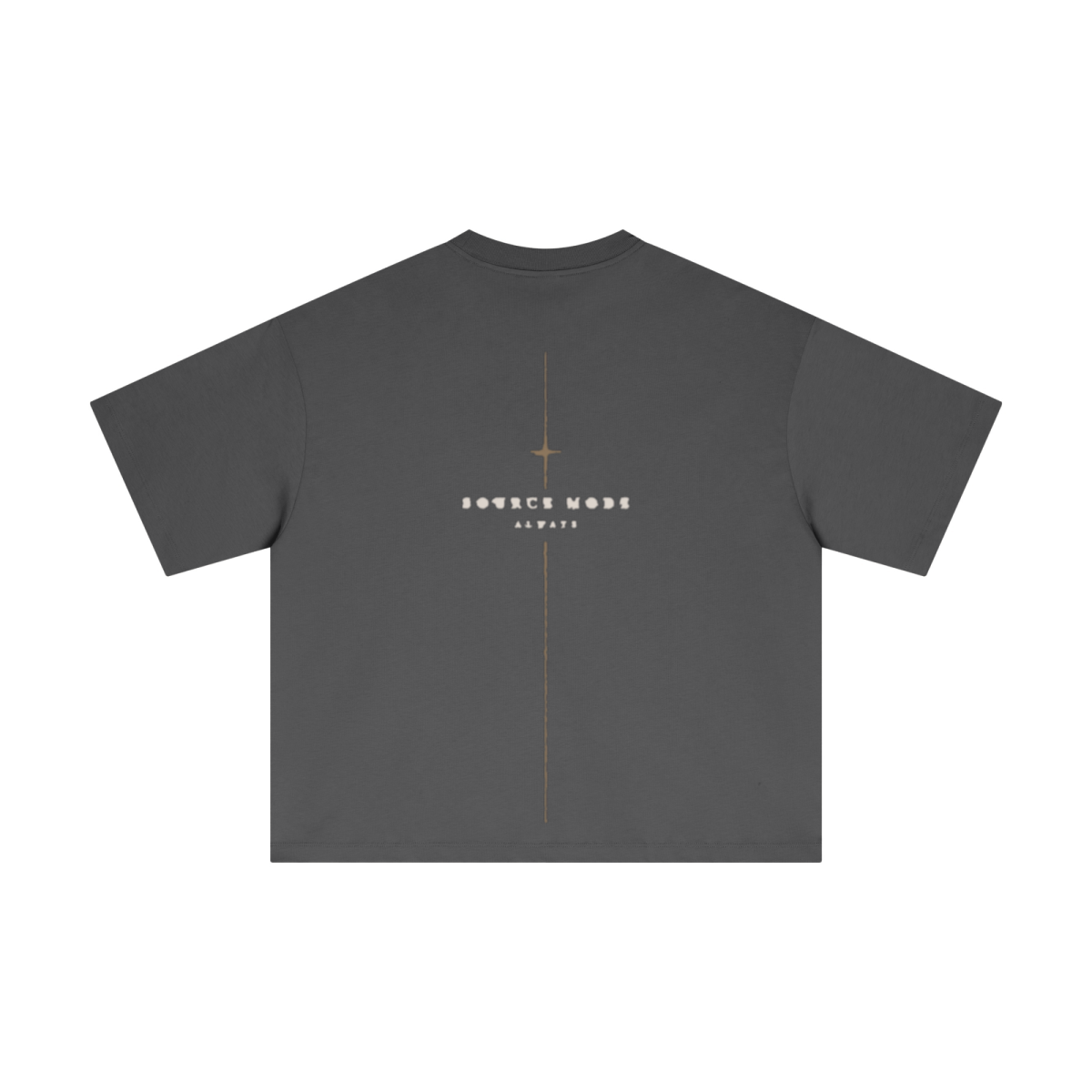 Mehr Liebe Boxy T-Shirt in Dunkelgrau – zweite Ansicht, Source Mode