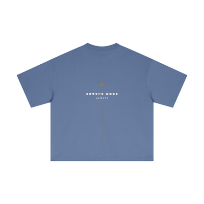 Mehr Liebe Boxy T-Shirt in Denimblau – zweite Ansicht, Source Mode